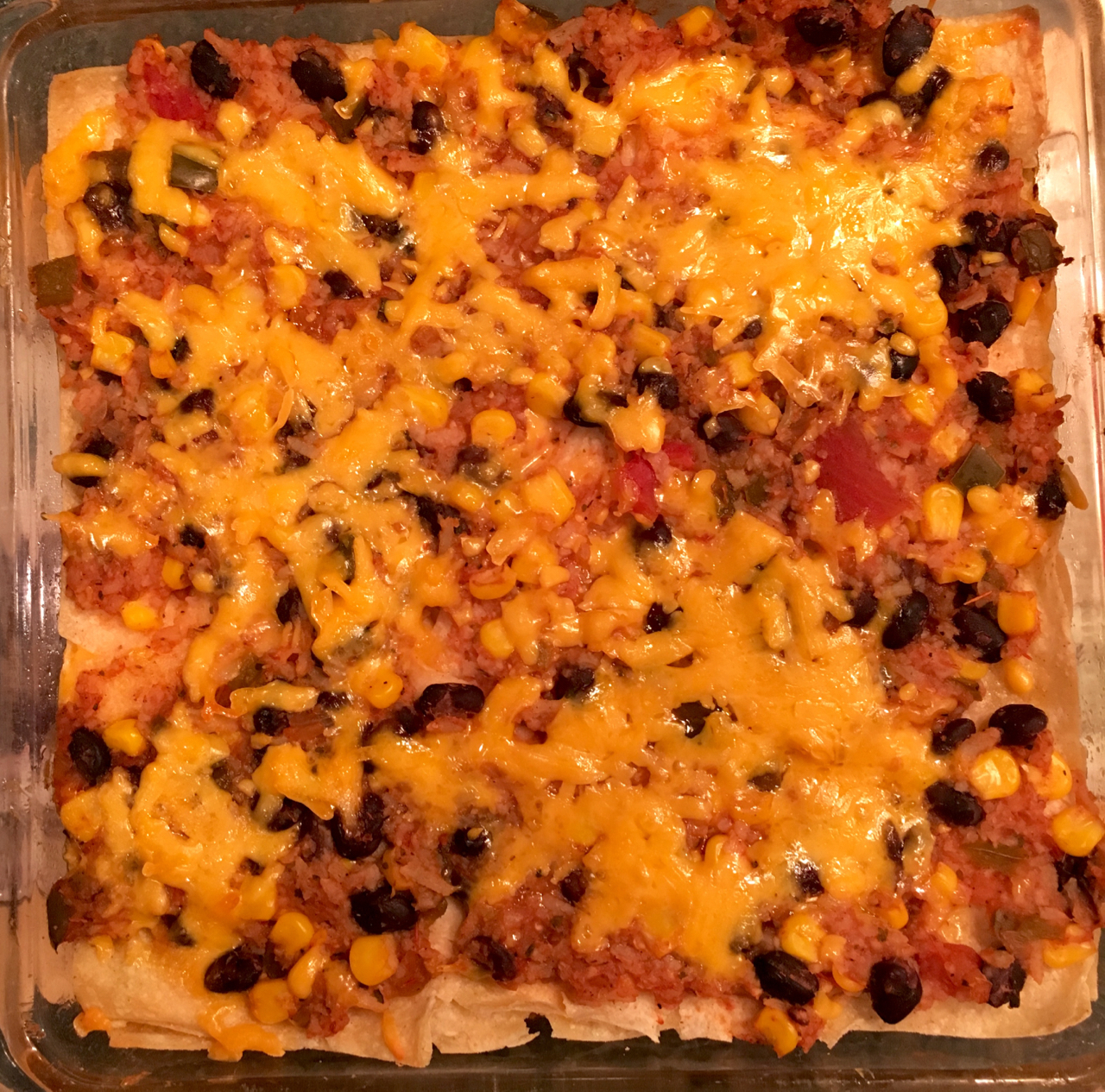 Black Beans And Rice Mexican Lasagna