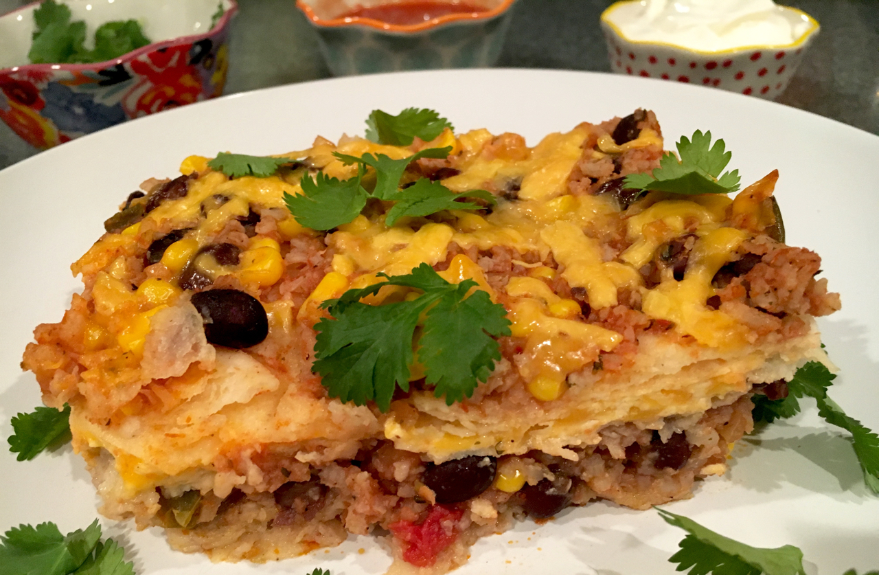 Black Beans And Rice Mexican Lasagna * Zesty Olive - Simple, Tasty, and 