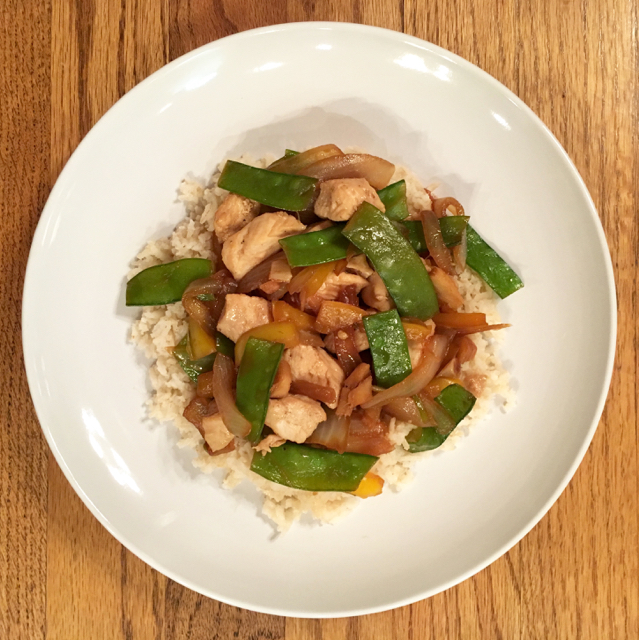 Chicken, Snow Pea, and Ginger Stir Fry