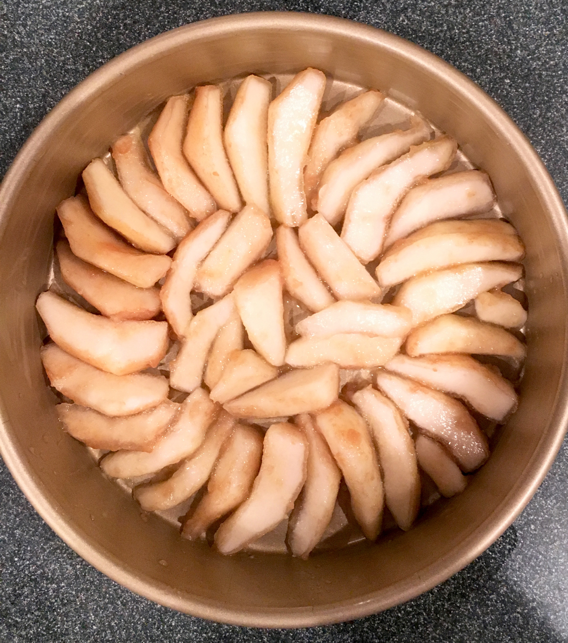 Spiced Pear Custard Pie