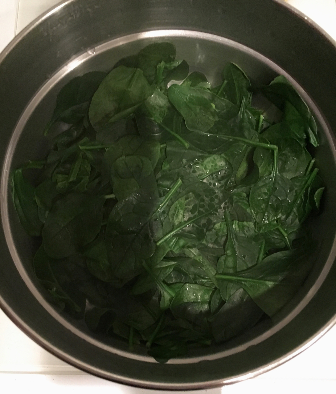 Organic Steamed Spinach With Balsamic Vinegar