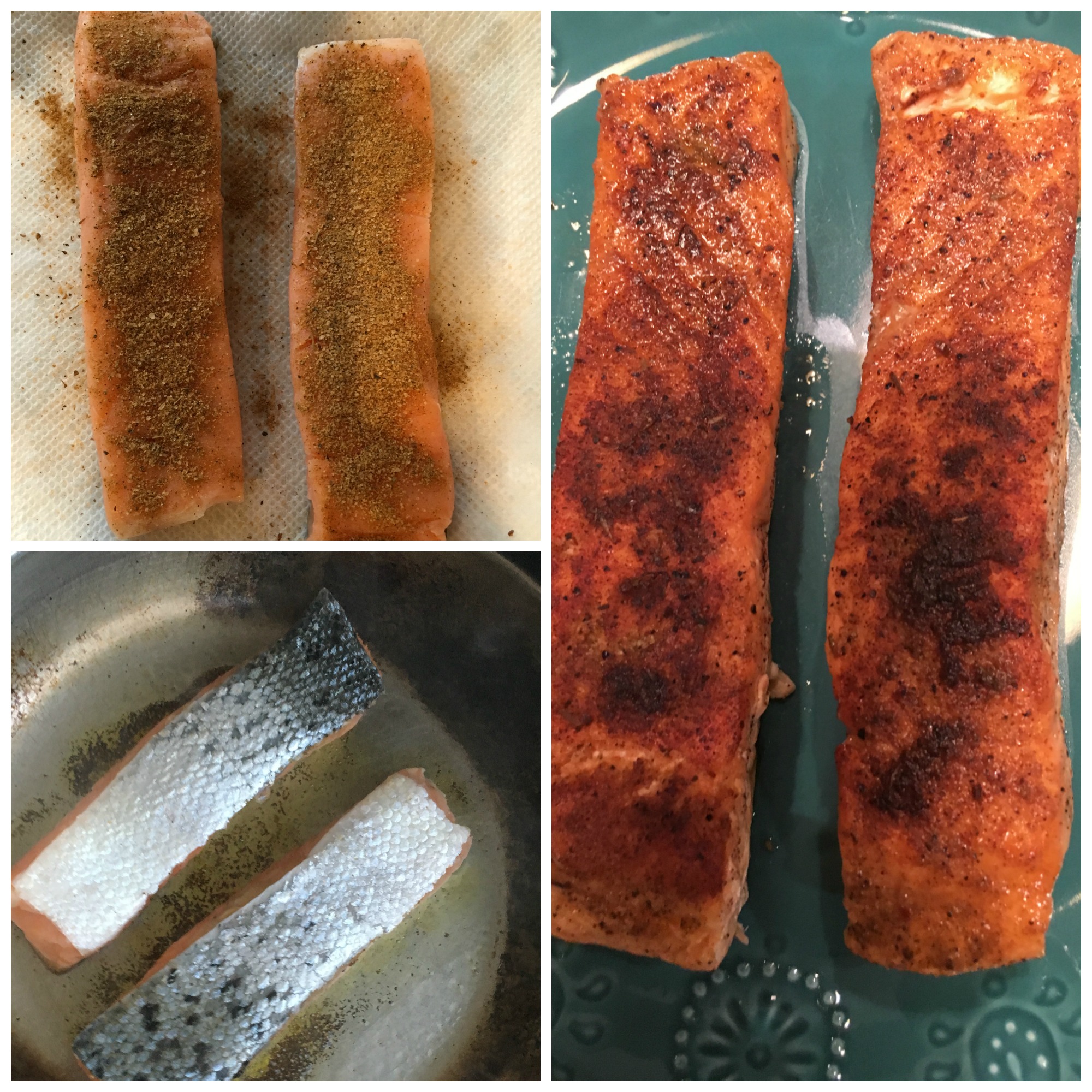 Blackened Pan Seared Salmon