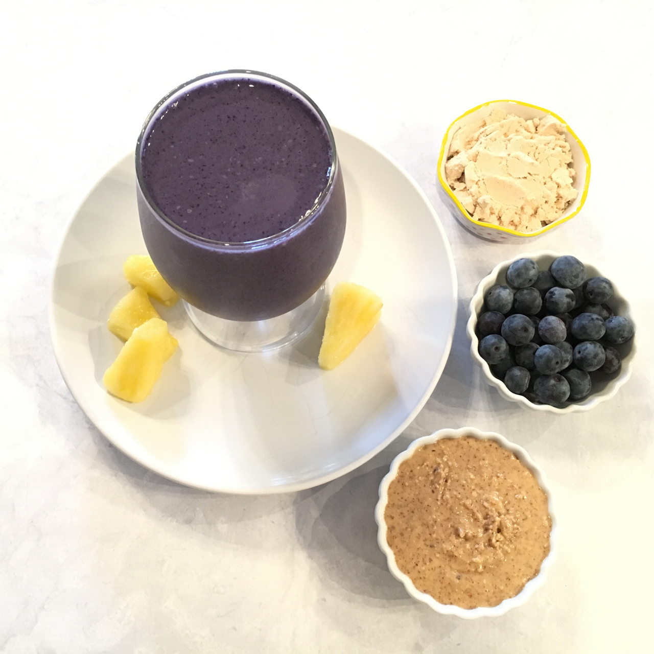 Blueberry Pineapple Protein Smoothie