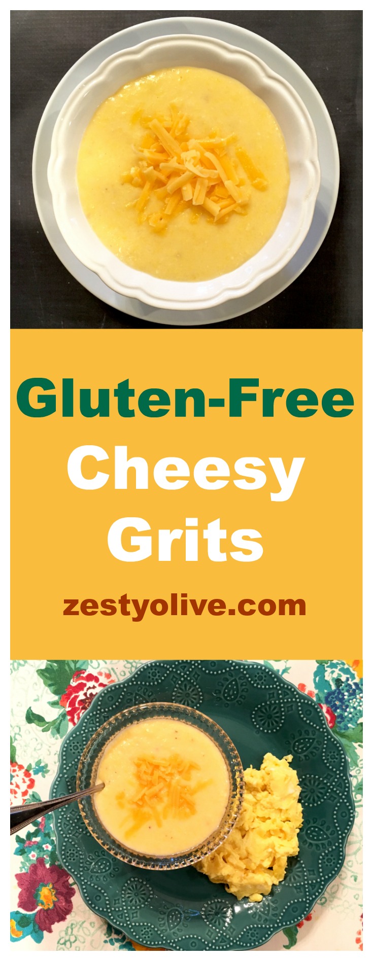 Calling all southerners, cheese lovers, and grits lovers: behold; here's the gluten-free cheesy grits recipe that you've been craving.
