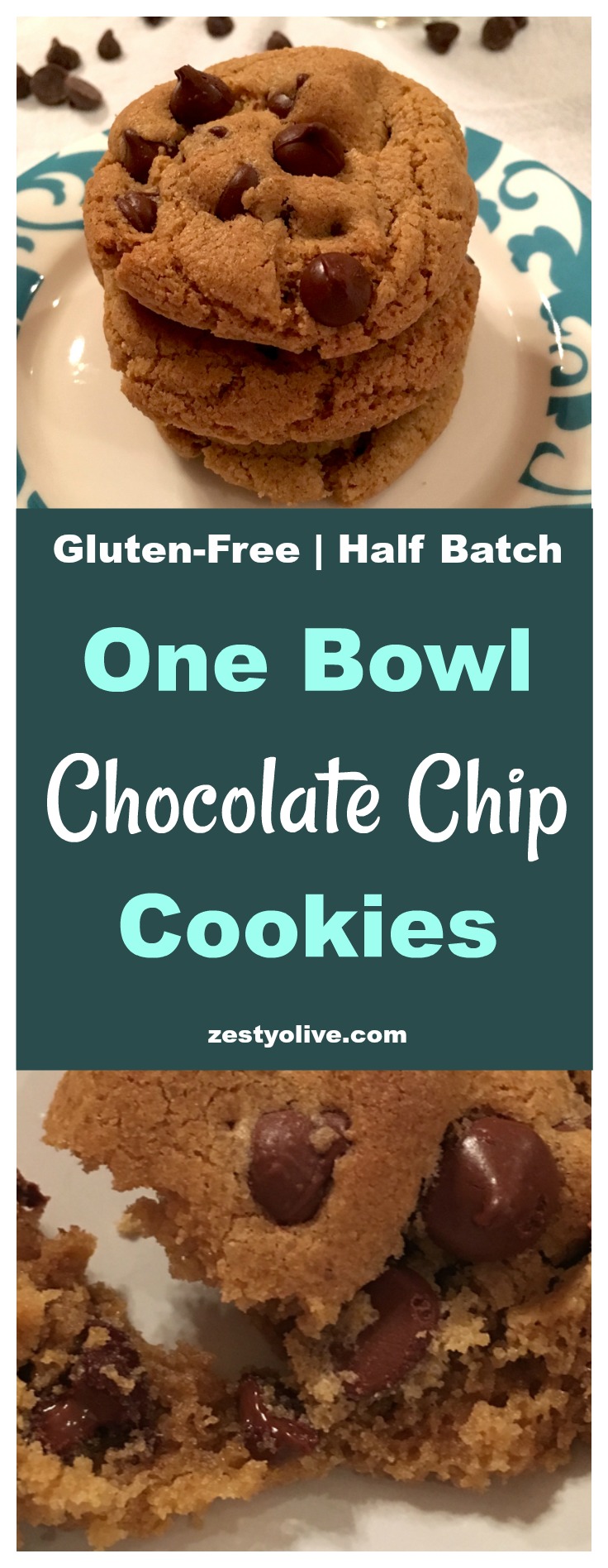 Easy Gluten-Free One Bowl Half Batch Chocolate Chip Cookies