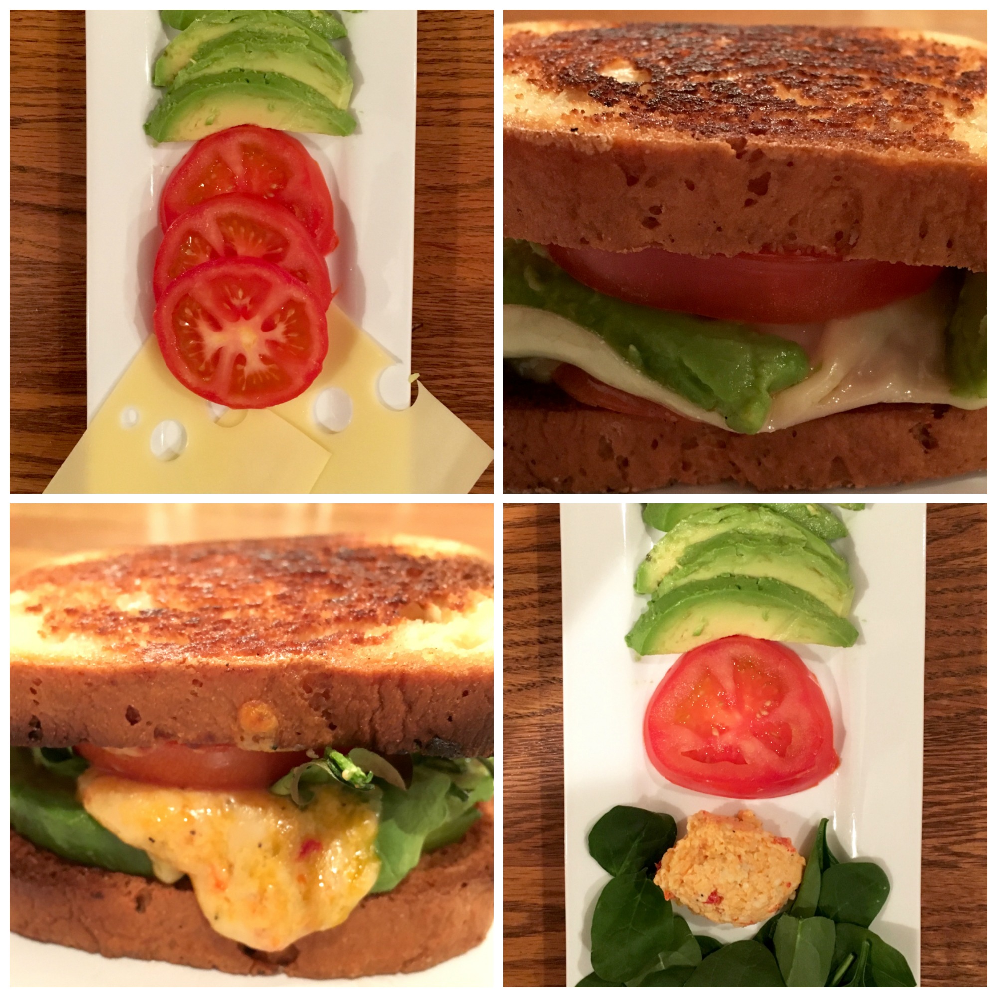 Grilled Cheese, Tomato, and Avocado Sandwich Variations