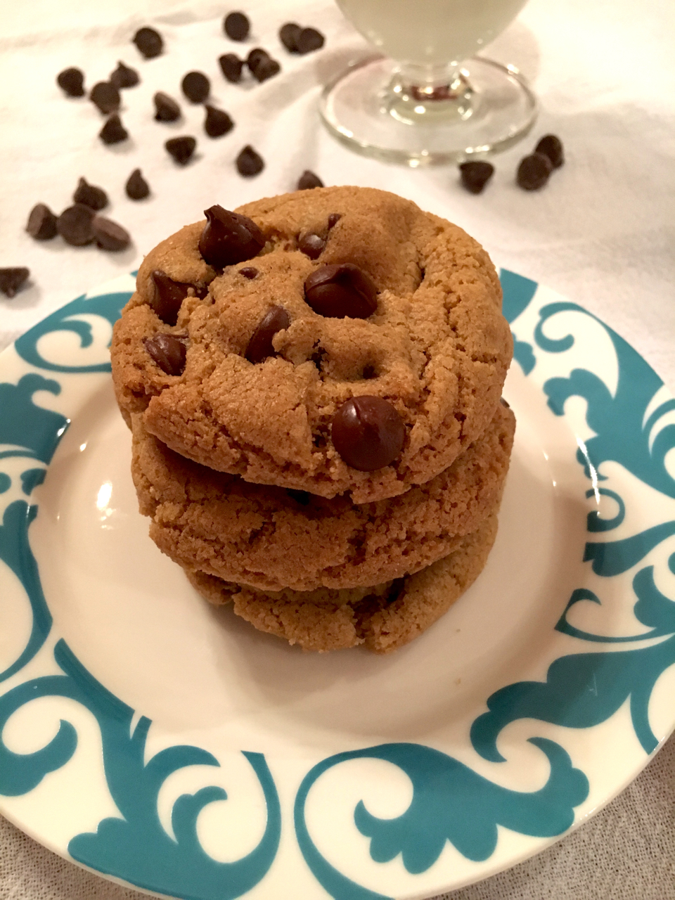 One Bowl Gluten Free Chocolate Chip Cookies (Half Batch)