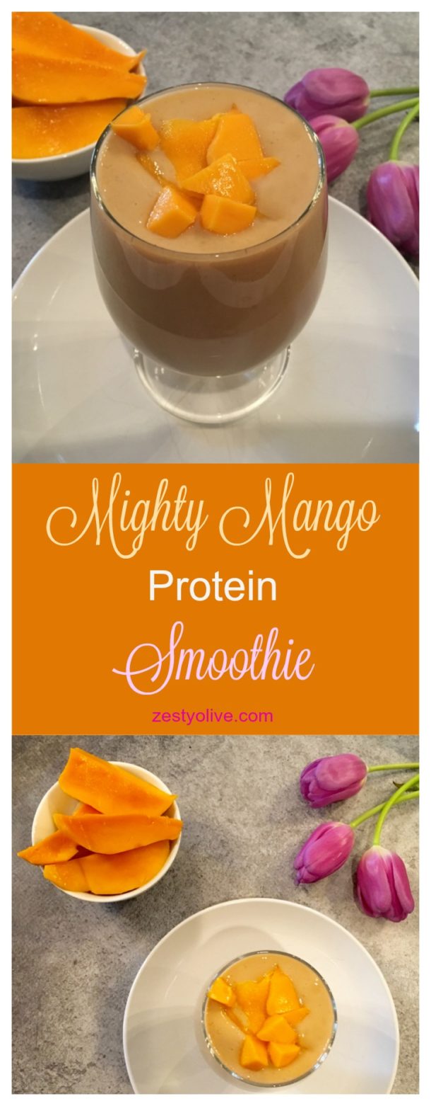 Mighty Mango Protein Smoothie Zesty Olive Simple Tasty And