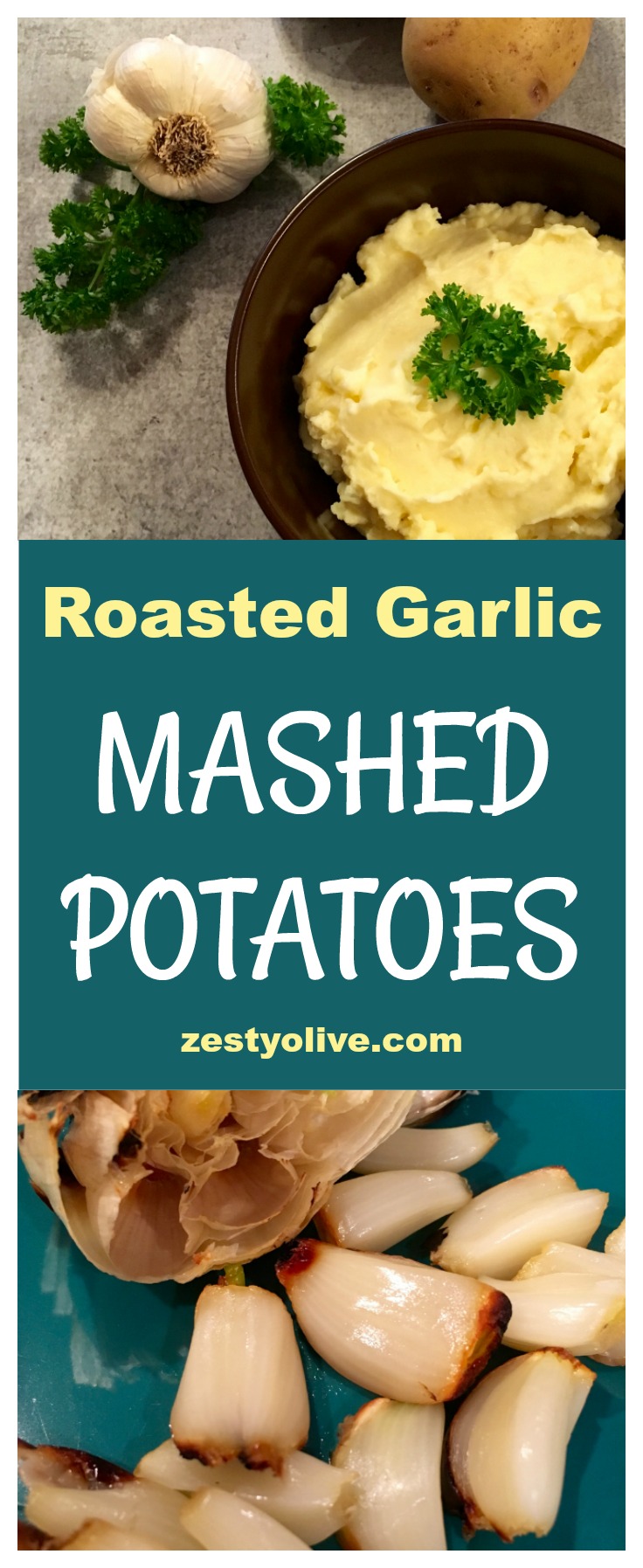 Here's an easy recipe for zesty Roasted Garlic Mashed Potatoes. Roasted garlic adds that delicious zing to the potatoes. You'll have this family favorite side dish ready in no time!