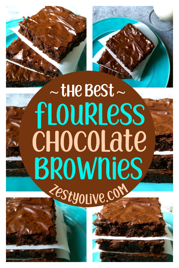 These flourless chocolate brownies are amazing. No, really. They're easy to make, they're gluten-free, and they're over-the-top full of chocolate! Just look at that crinkly, flaky top!