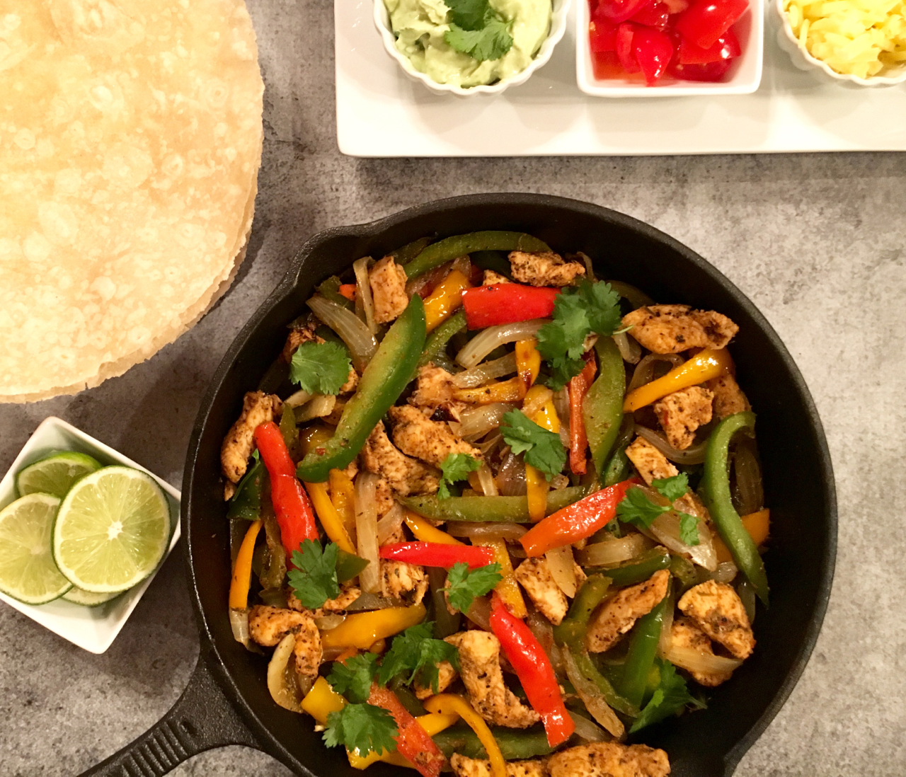 Skillet Chicken Fajitas * Zesty Olive - Simple, Tasty, and Healthy