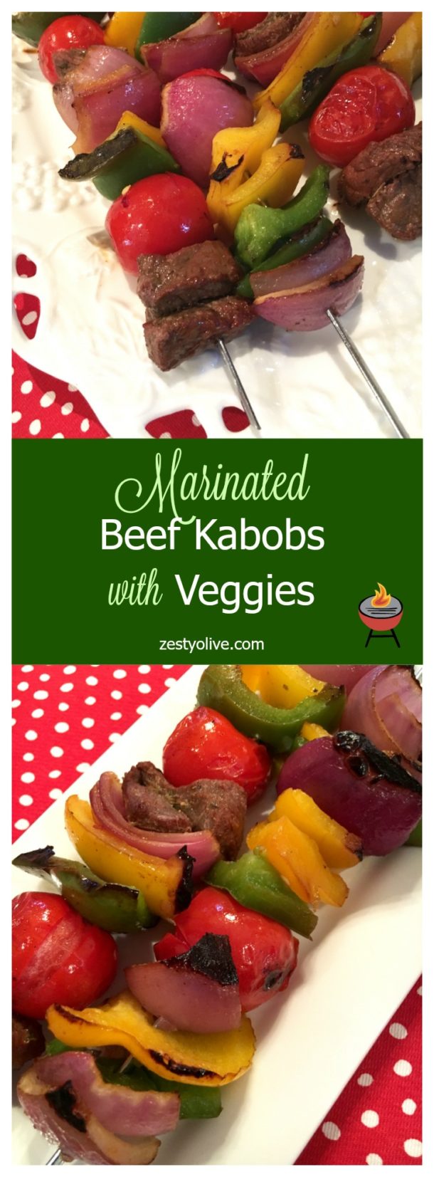 Marinated Beef Kabobs With Veggies * Zesty Olive - Simple, Tasty, and ...