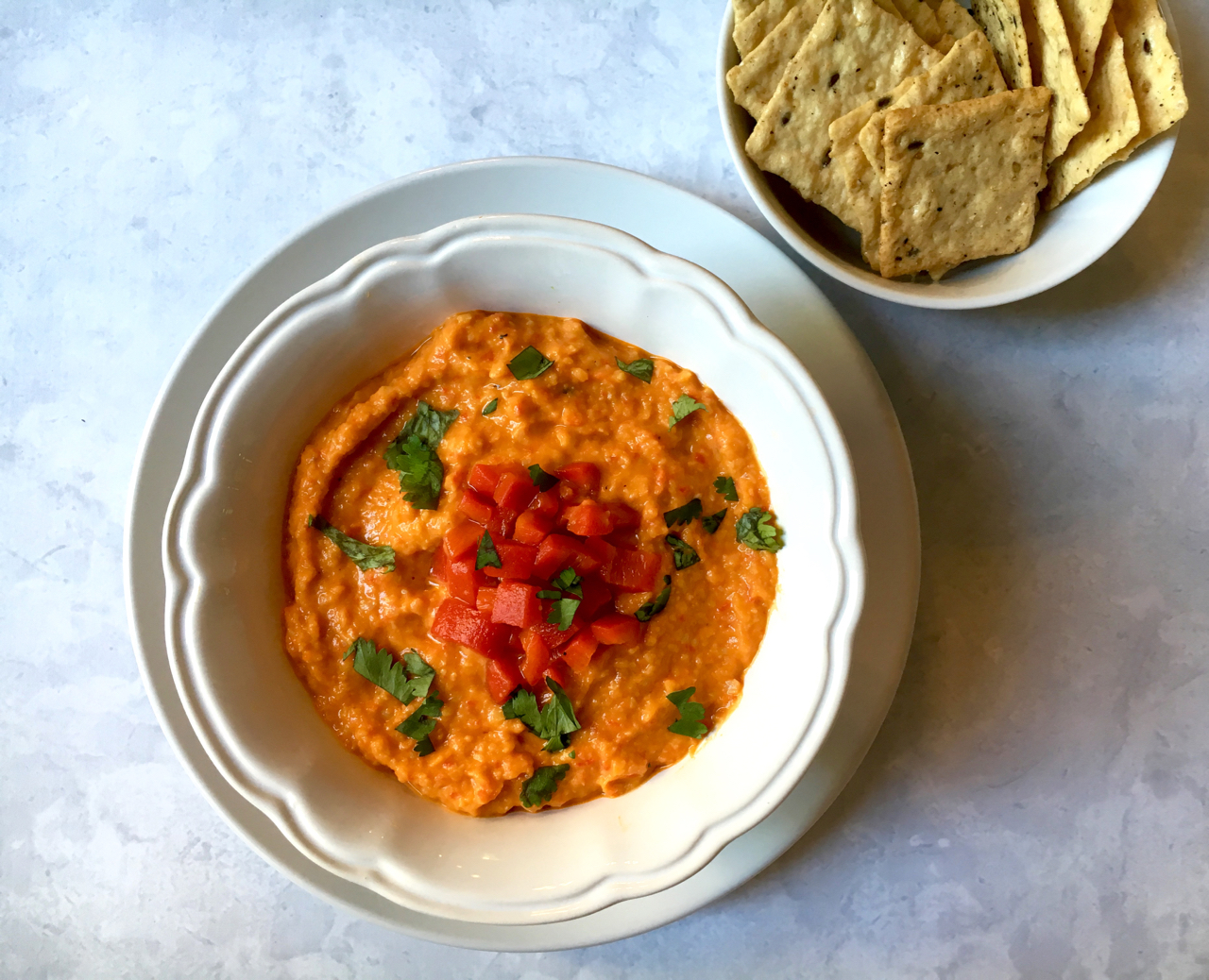 Roasted Red Pepper and Garlic Hummus