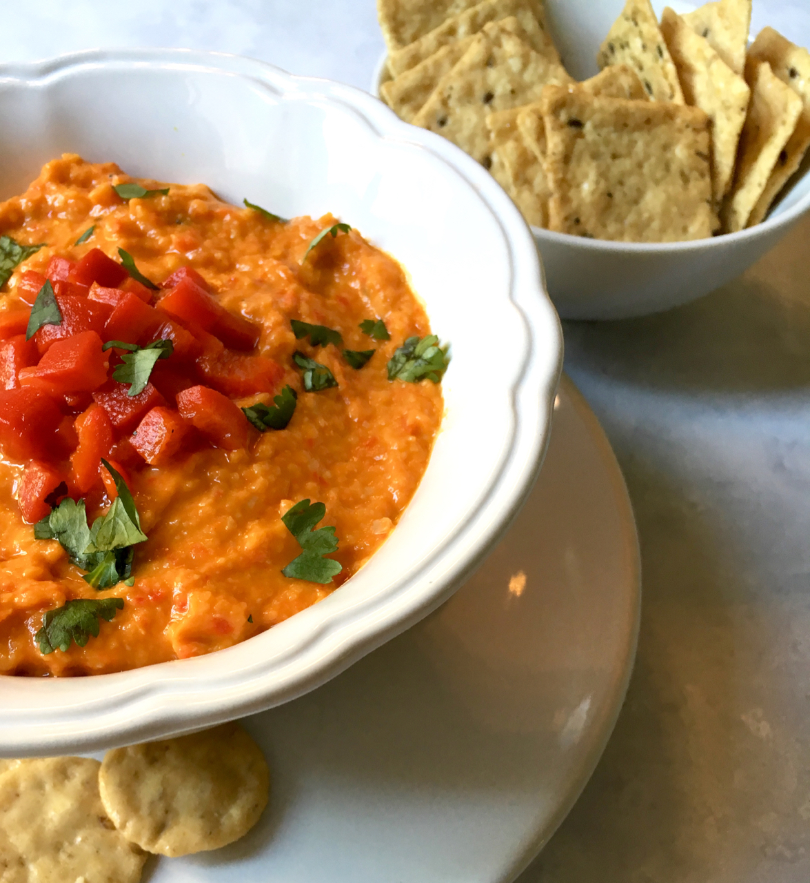 Roasted Red Pepper and Garlic Hummus