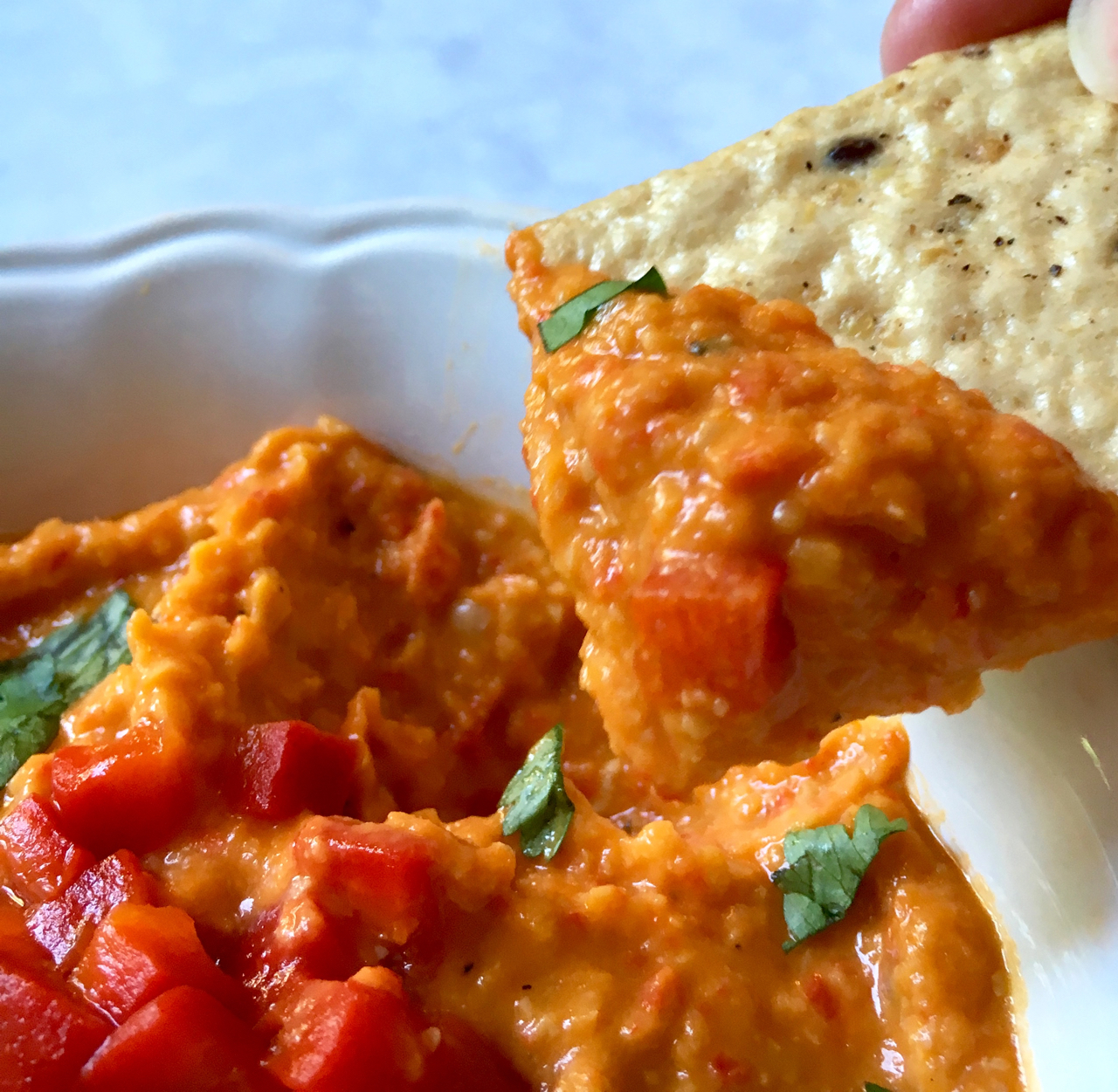 Roasted Red Pepper and Garlic Hummus