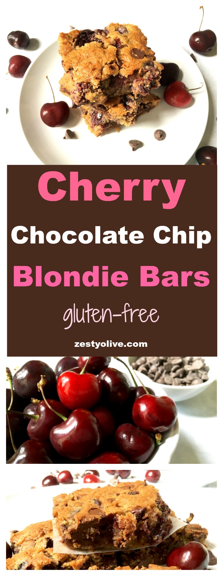 Cherry Chocolate Chip Blondie Bars Gluten-Free