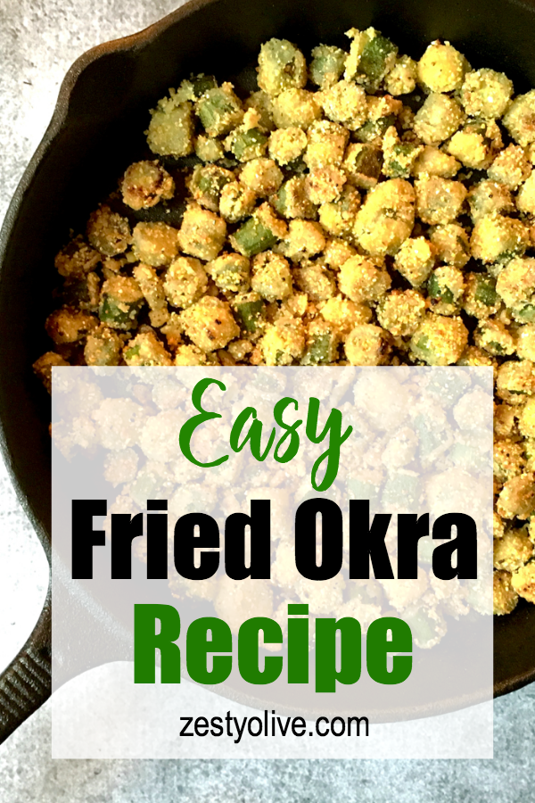 Here's my simple recipe for fried okra, a classic southern side dish, made in a cast-iron skillet!