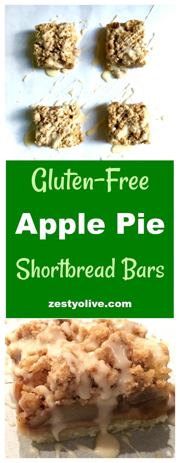 Gluten Free Apple Pie Shortbread Bars