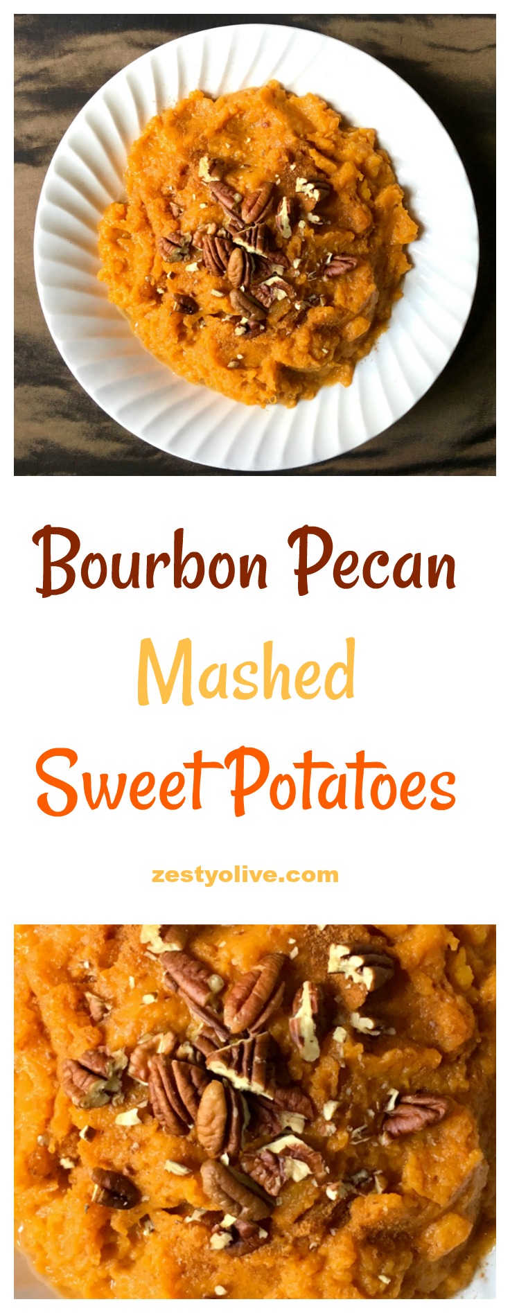 Bourbon Pecan Mashed Sweet Potatoes