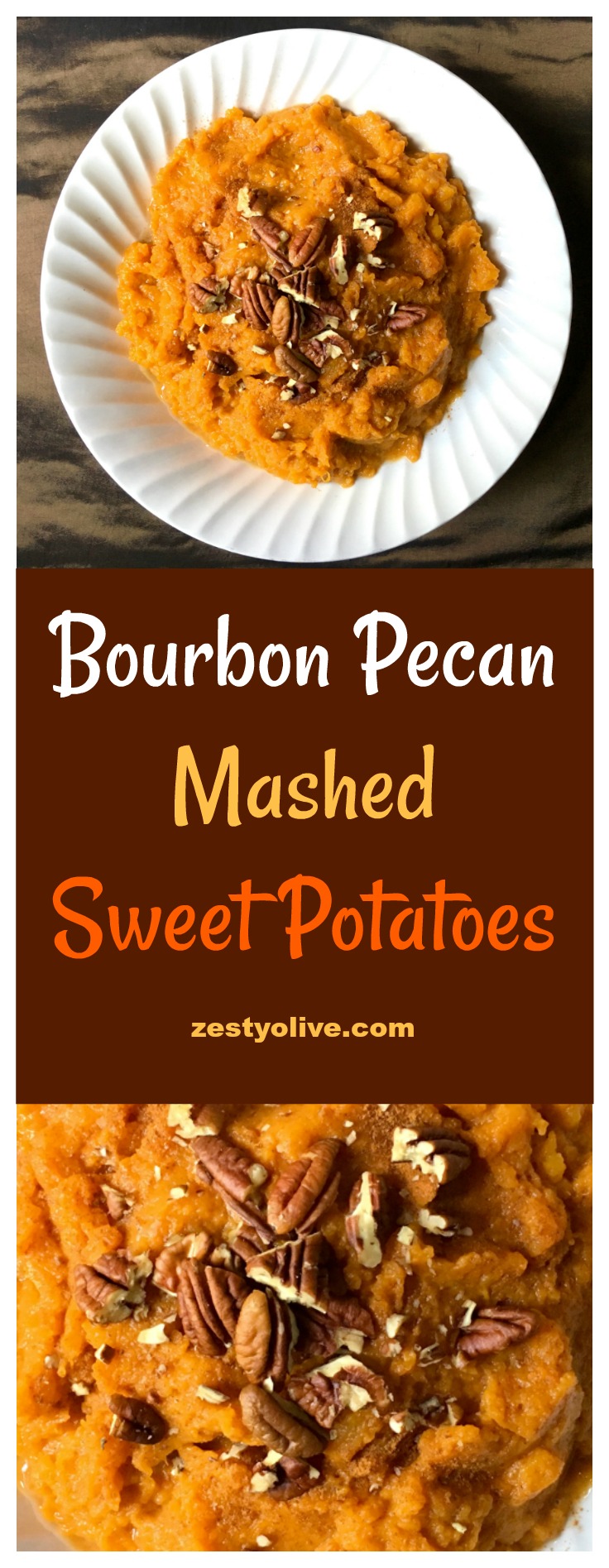 Bourbon Pecan Mashed Sweet Potatoes