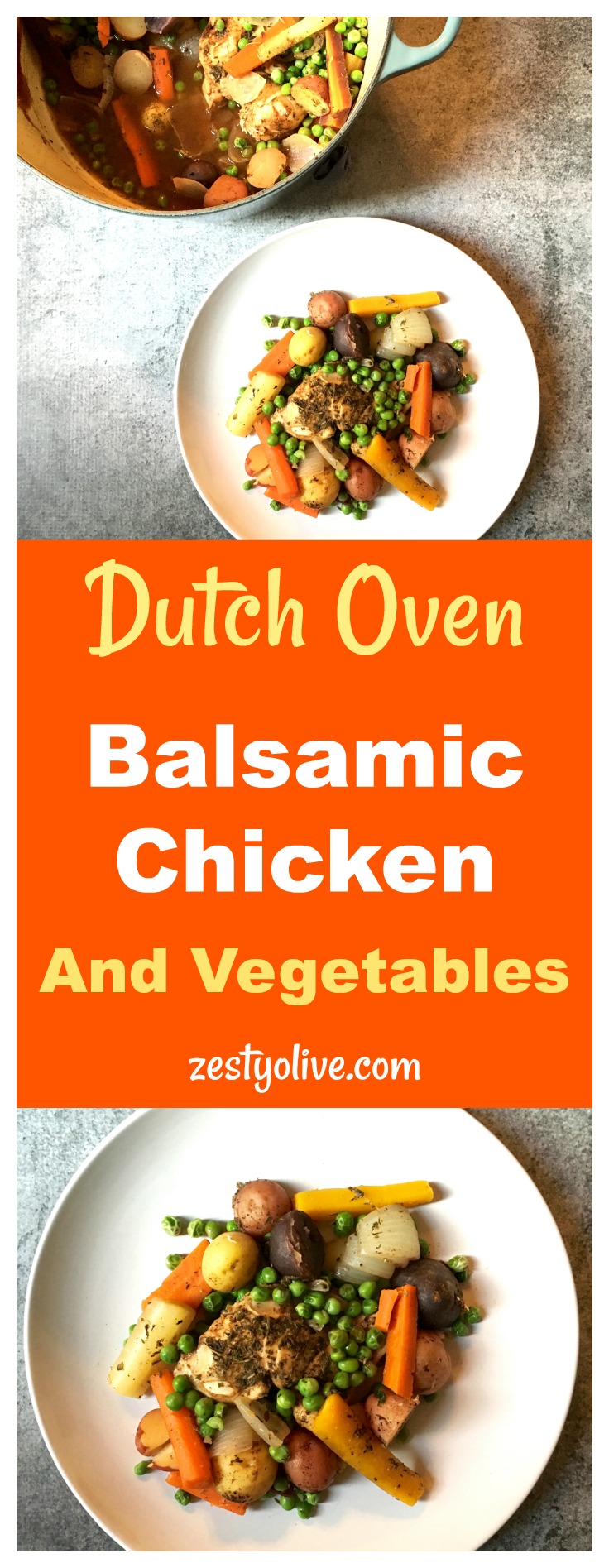 Dutch Oven Balsamic Chicken and Vegetables