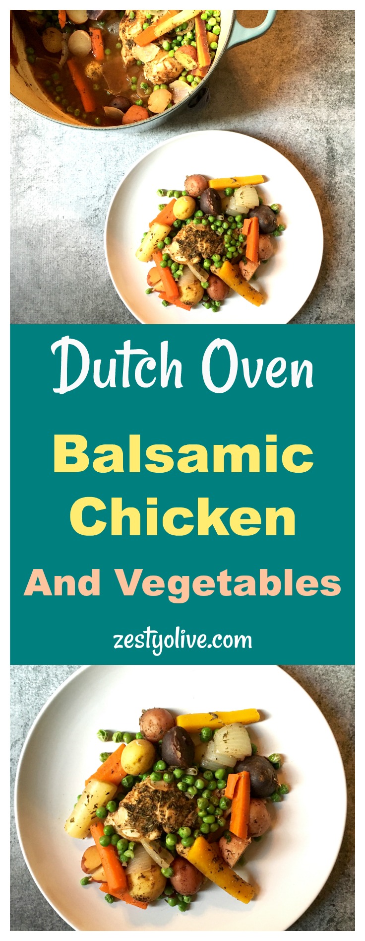 Dutch Oven Balsamic Chicken and Vegetables