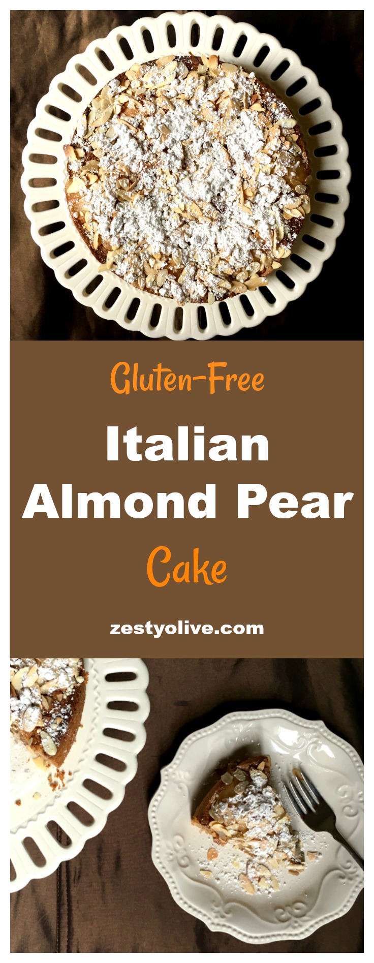 Italian Pear Almond Cake - Seasons and Suppers