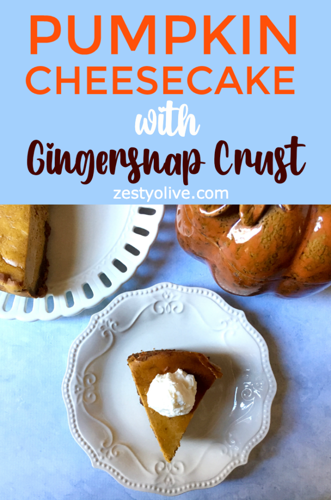 Pumpkin Cheesecake With Gingersnap Crust