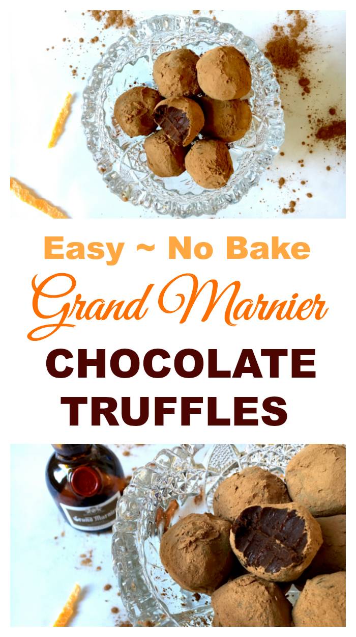 Grand Marnier Chocolate Truffles are smooth, rich, and elegant. They are a simple, no-bake treat flavored with a subtle orange liqueur.