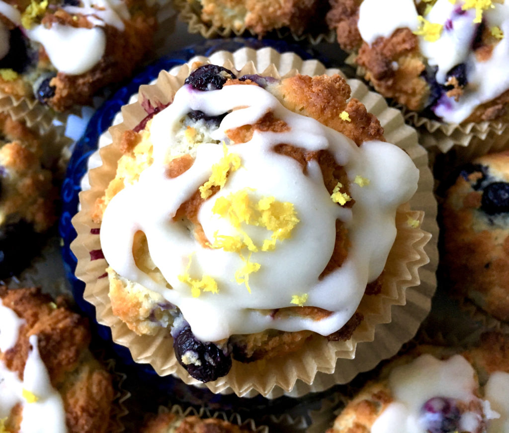 Blueberry Lemon Muffins With Lemon Glaze Gluten Free Zesty Olive Simple Tasty And