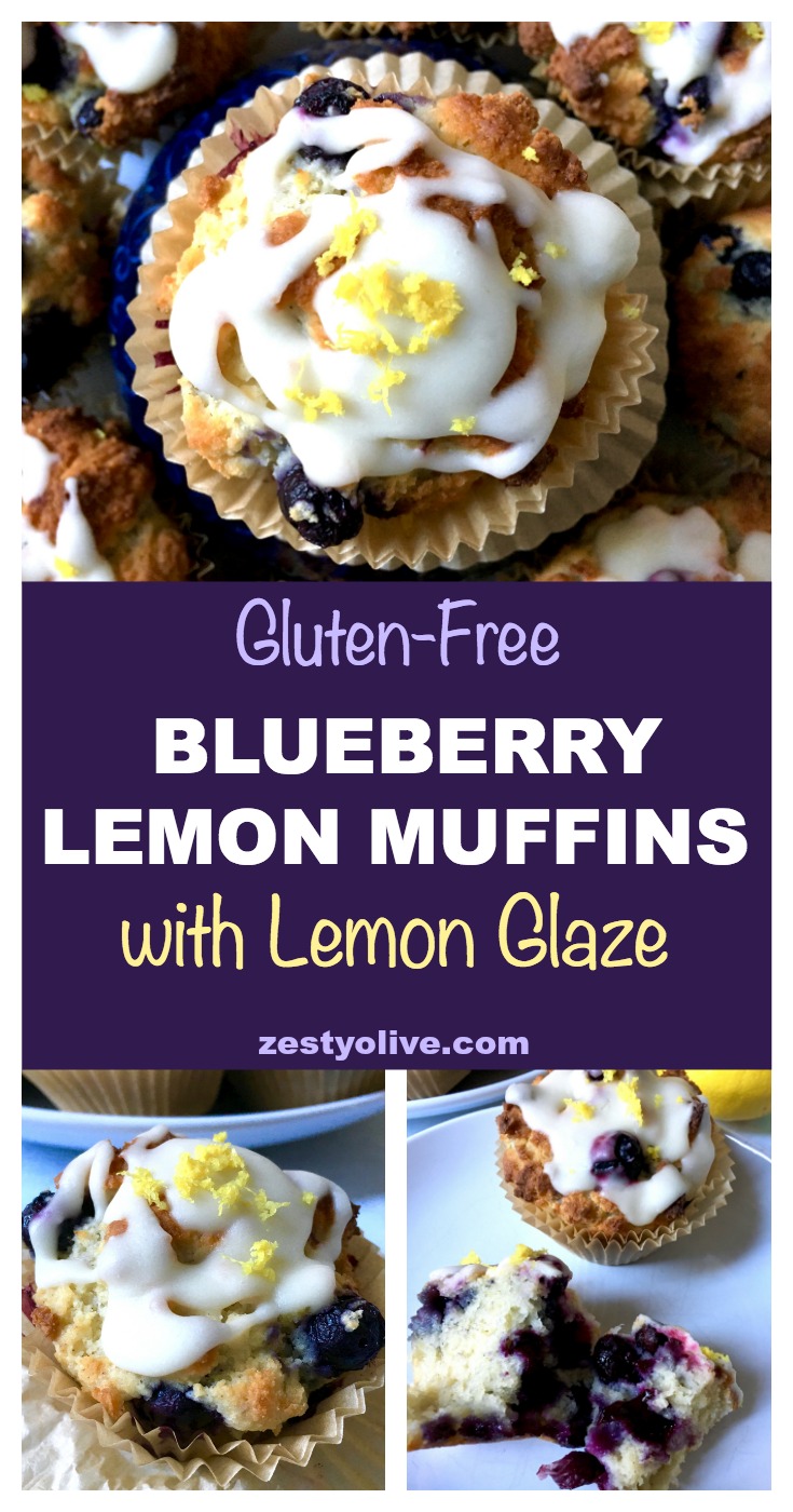 These Blueberry Lemon Muffins with Lemon Glaze are easy to make and will be a family favorite! Gluten-Free option available.