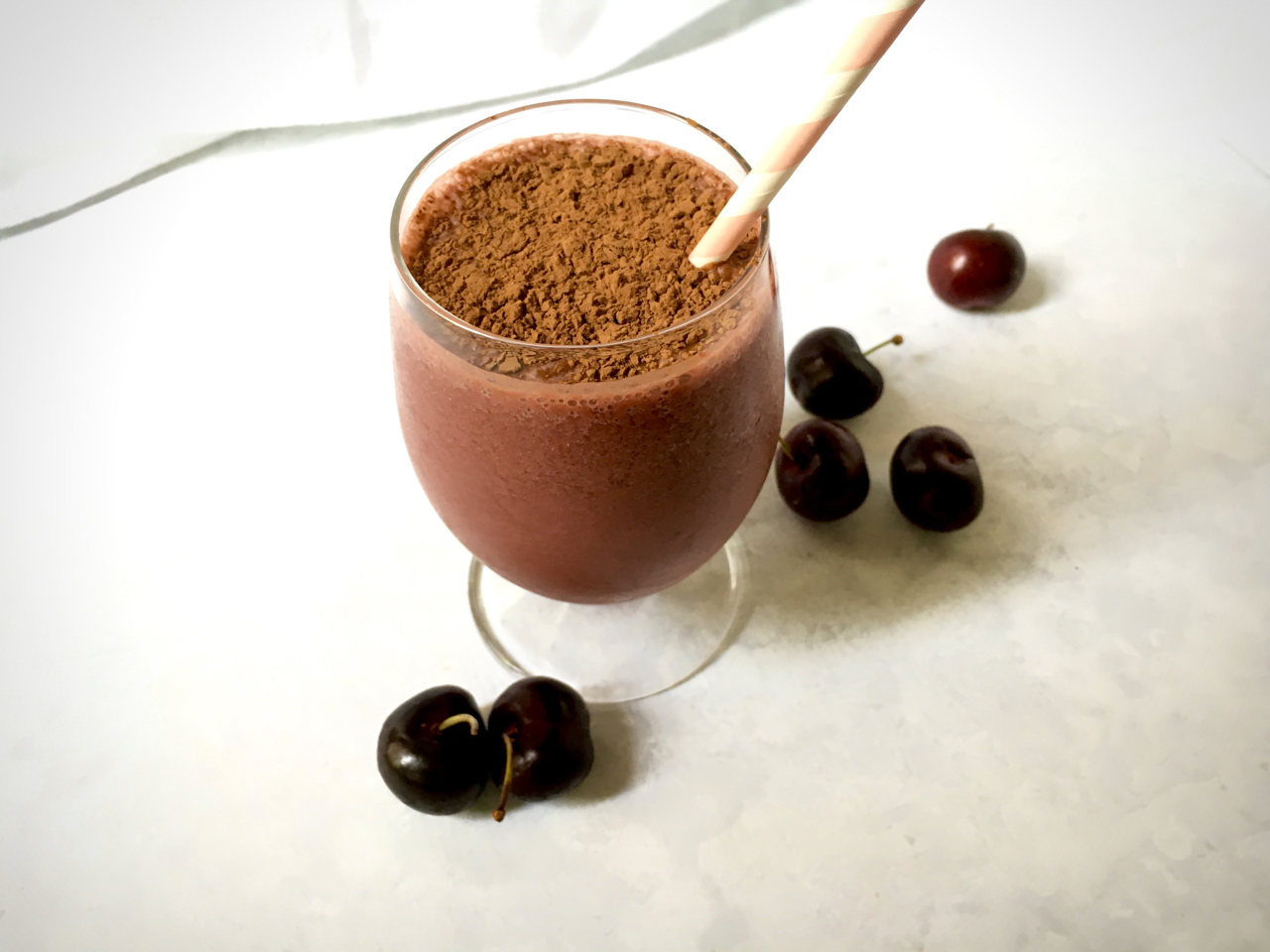 Black Forest Chocolate Cherry Protein Smoothie