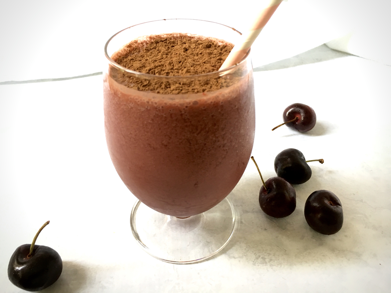 Black Forest Chocolate Cherry Protein Smoothie