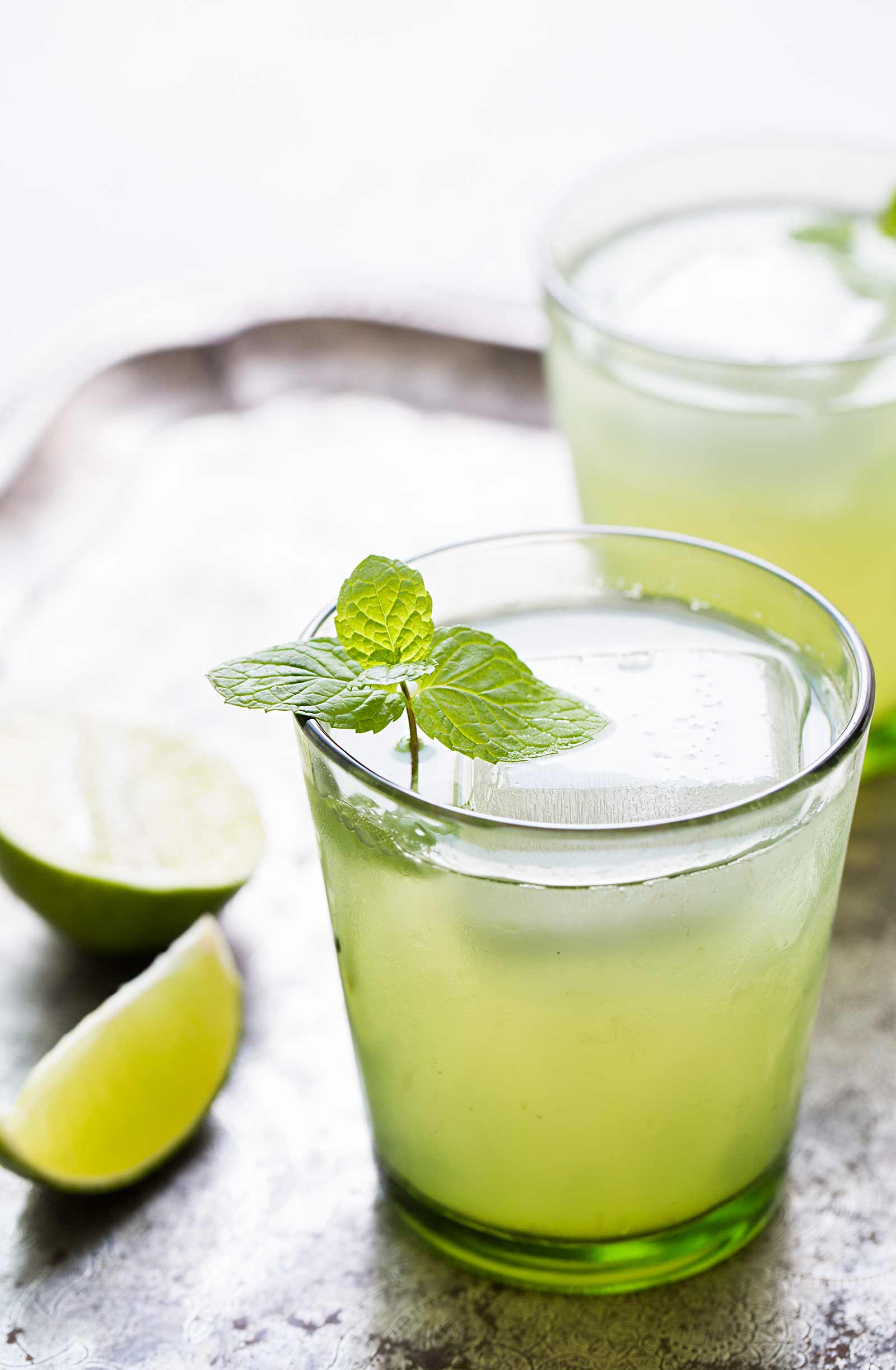 Limeade with a touch of mint