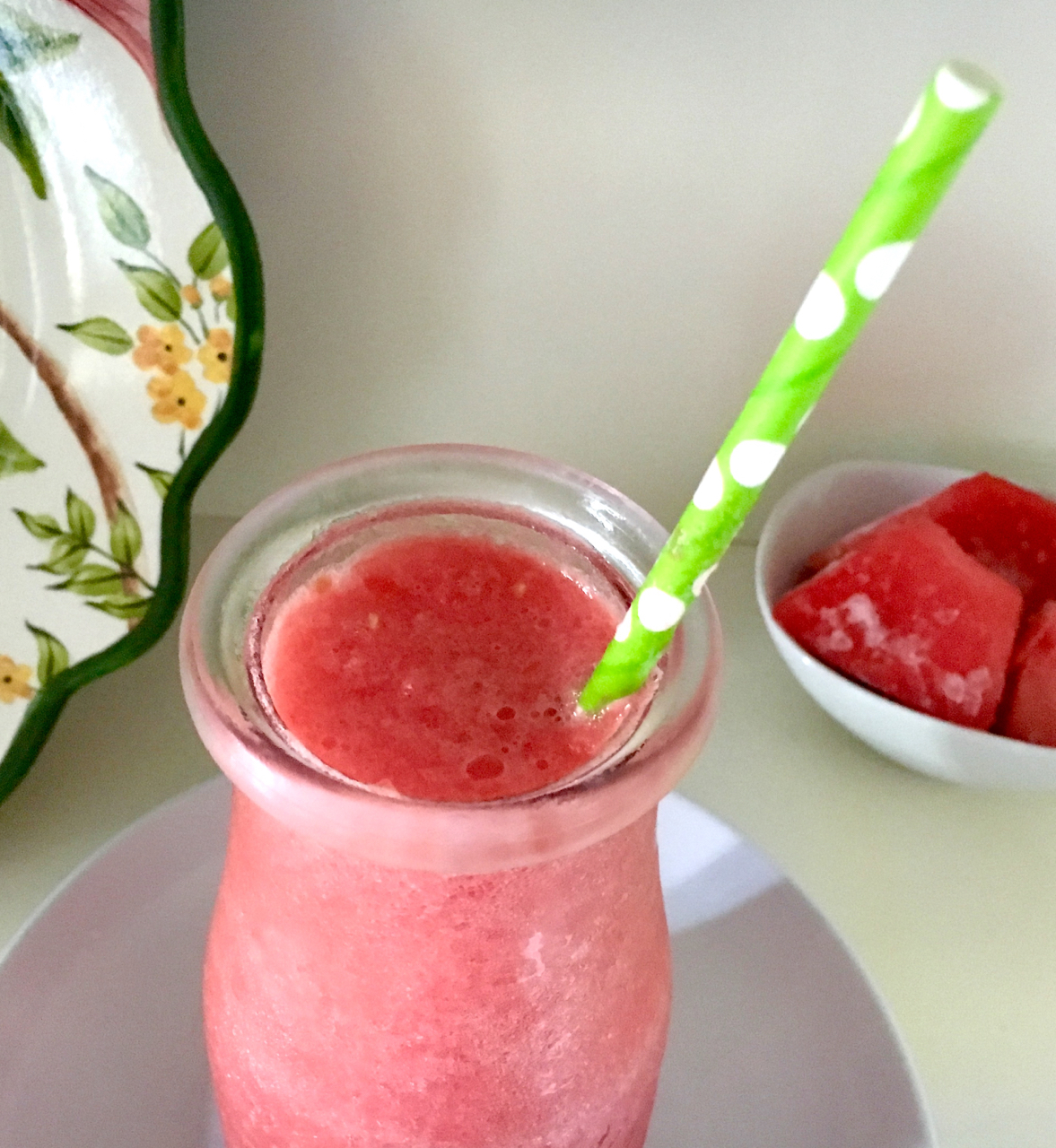 Watermelon lemonade slushie