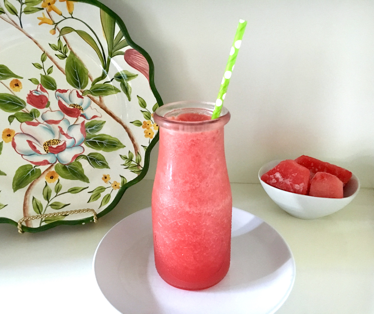 Watermelon lemonade slushie