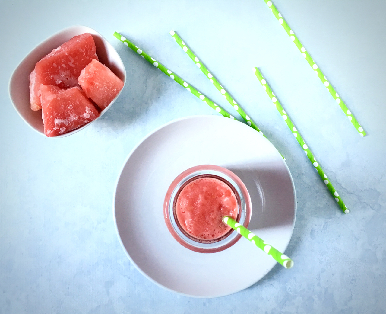 Watermelon lemonade slushie