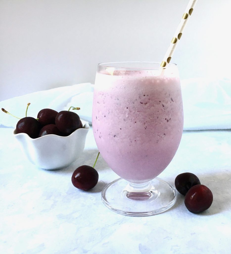 Cherry Vanilla Protein Smoothie Zesty Olive Simple Tasty And