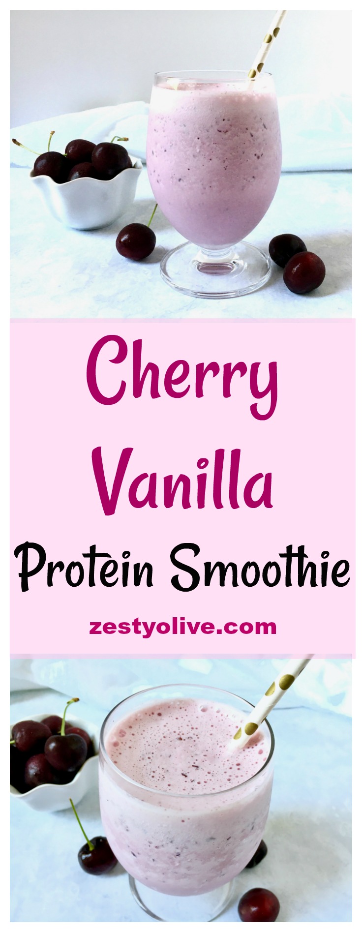 smoothie with vanilla protein powder