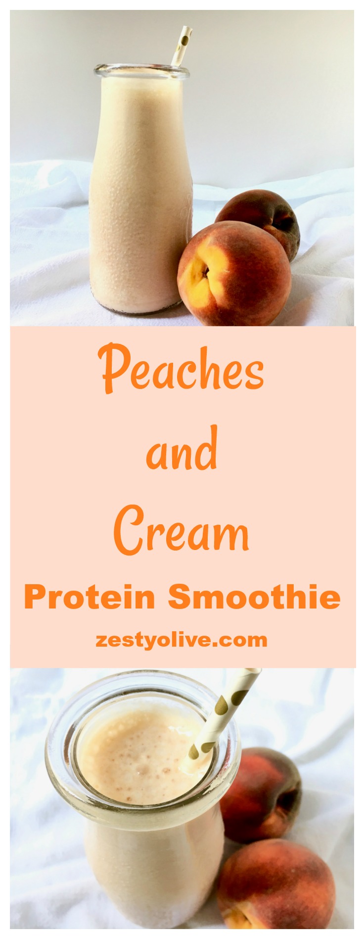 Peaches and Cream Protein Smoothie