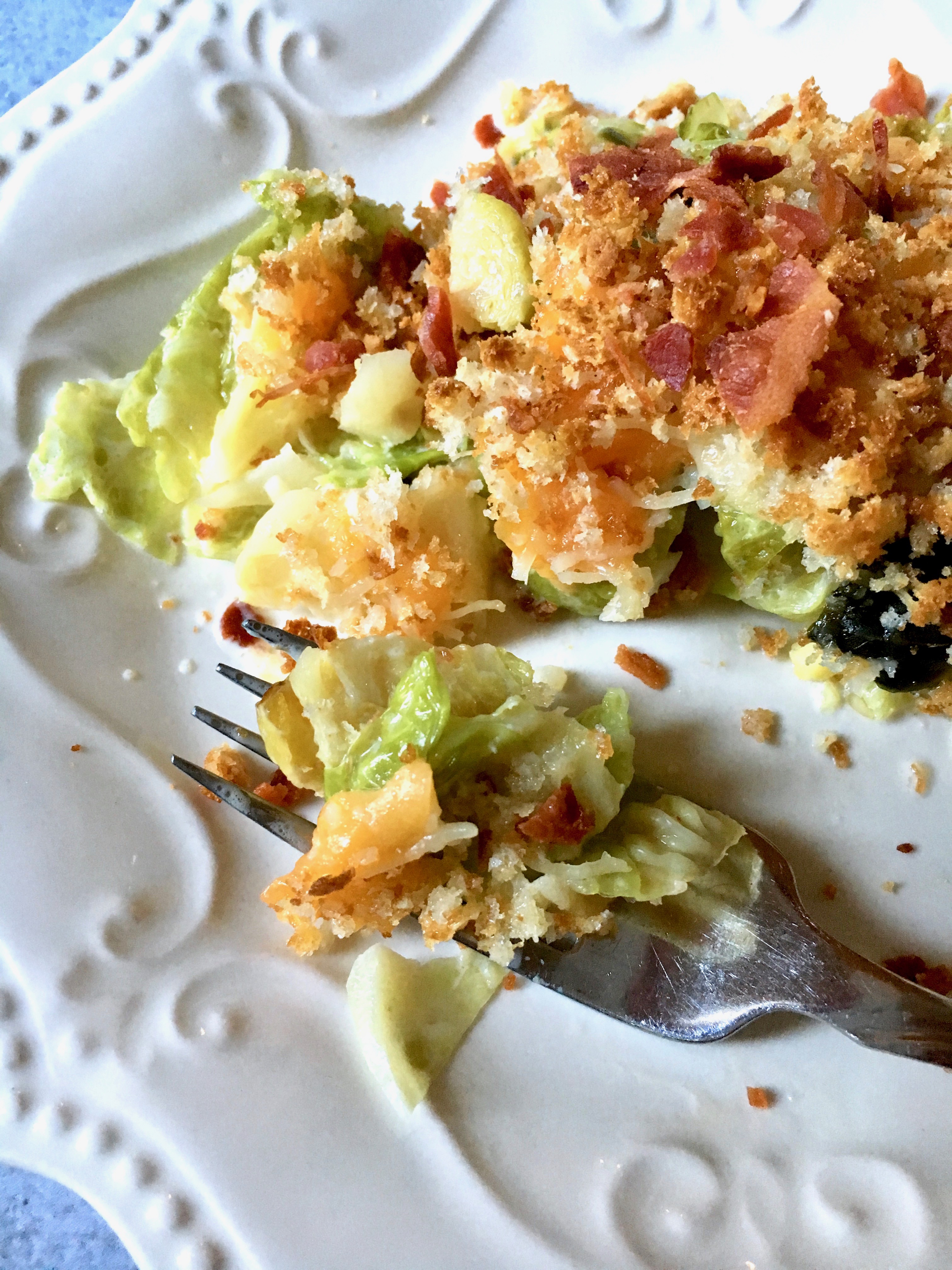 Bacon Brussels Sprouts Au Gratin 