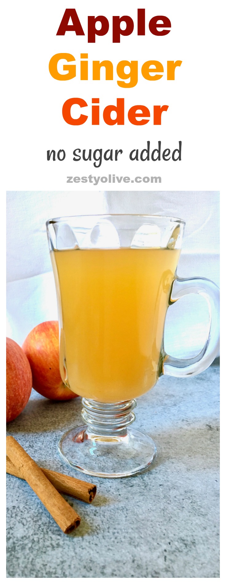 This Easy Homemade Apple Ginger Cider Recipe with no added sugar will fill your home with aromas of the season: apple, orange, ginger, cinnamon and cloves, while it simmers in your crock pot.