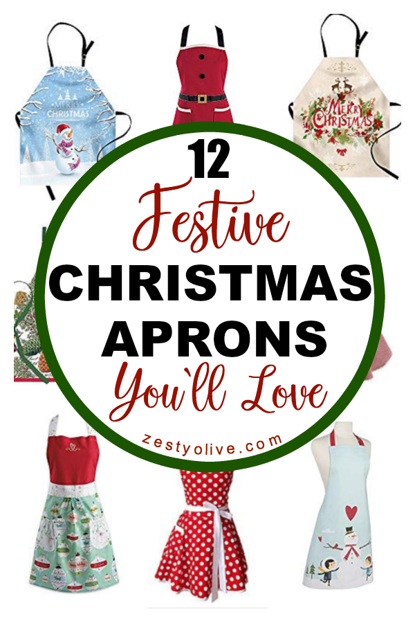 Get in the holiday spirit this season with one of these 12 Festive Holiday Christmas Aprons. You'll love the fashionable designs that you can coordinate with your wardrobe or let it make a statement of its own.