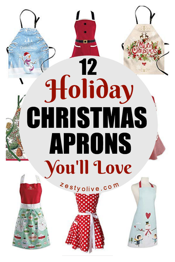 Get in the holiday spirit this season with one of these 12 Festive Holiday Christmas Aprons. You'll love the fashionable designs that you can coordinate with your wardrobe or let it make a statement of its own.