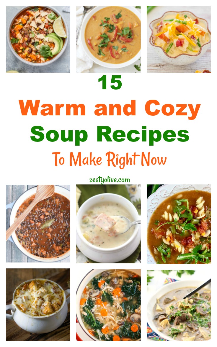 15 Warm and Cozy Soup Recipes To Make Right Now: these homemade soup recipes are perfect for fall and winter and beyond!