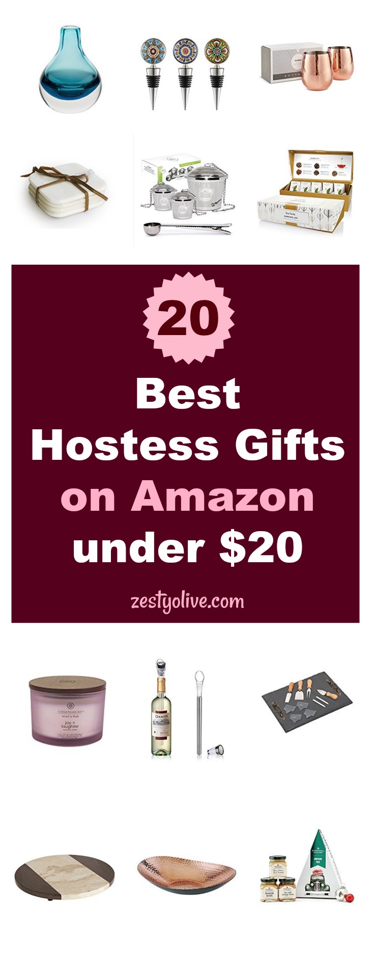 20 Best Hostess Gifts Under $20 * Zesty Olive - Simple, Tasty, and