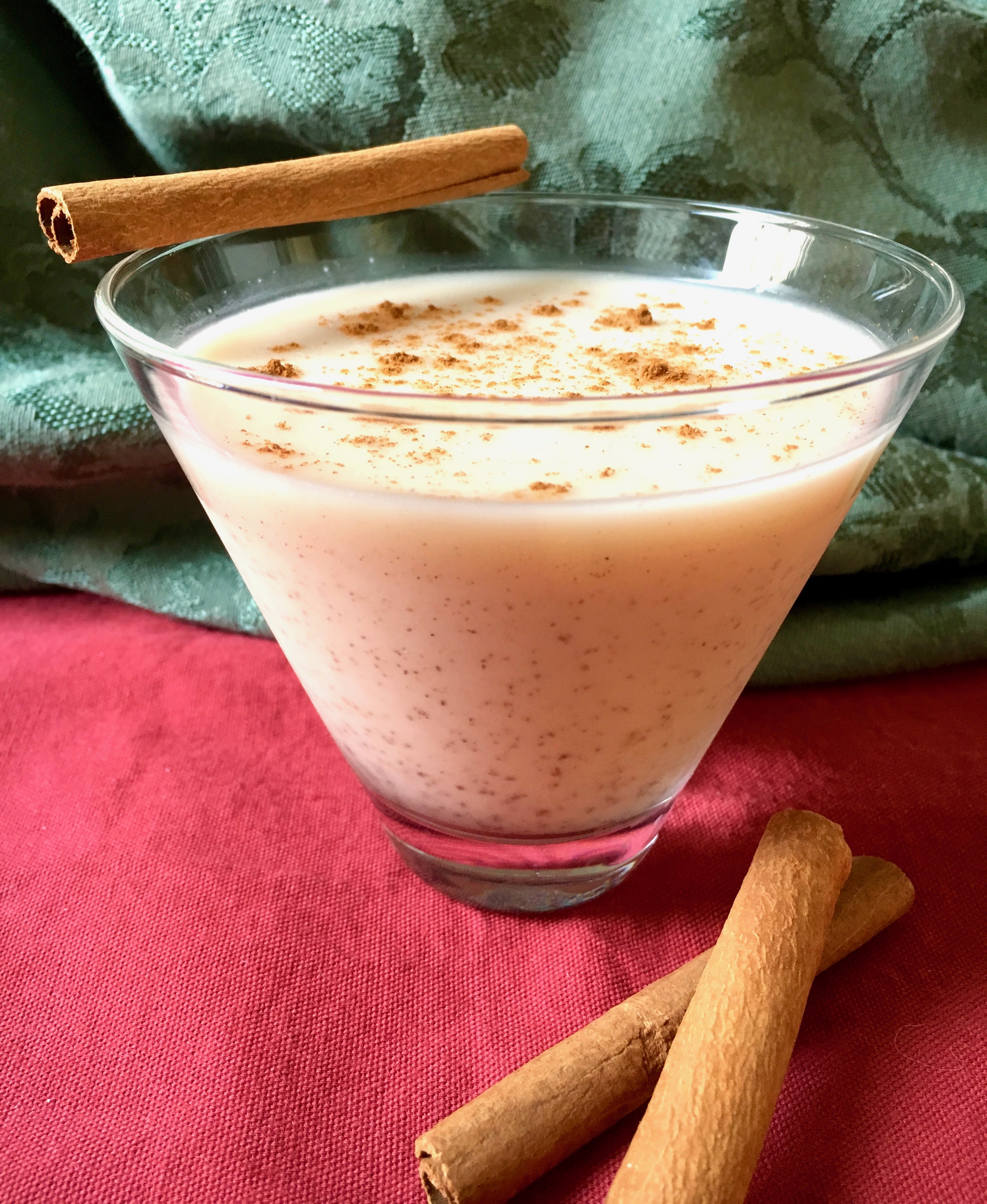 Here's my take on the holiday classic beverage, eggnog. It's my Healthy Homemade Dairy-Free Eggnog Recipe made with coconut milk, organic ingredients and no refined sugar.