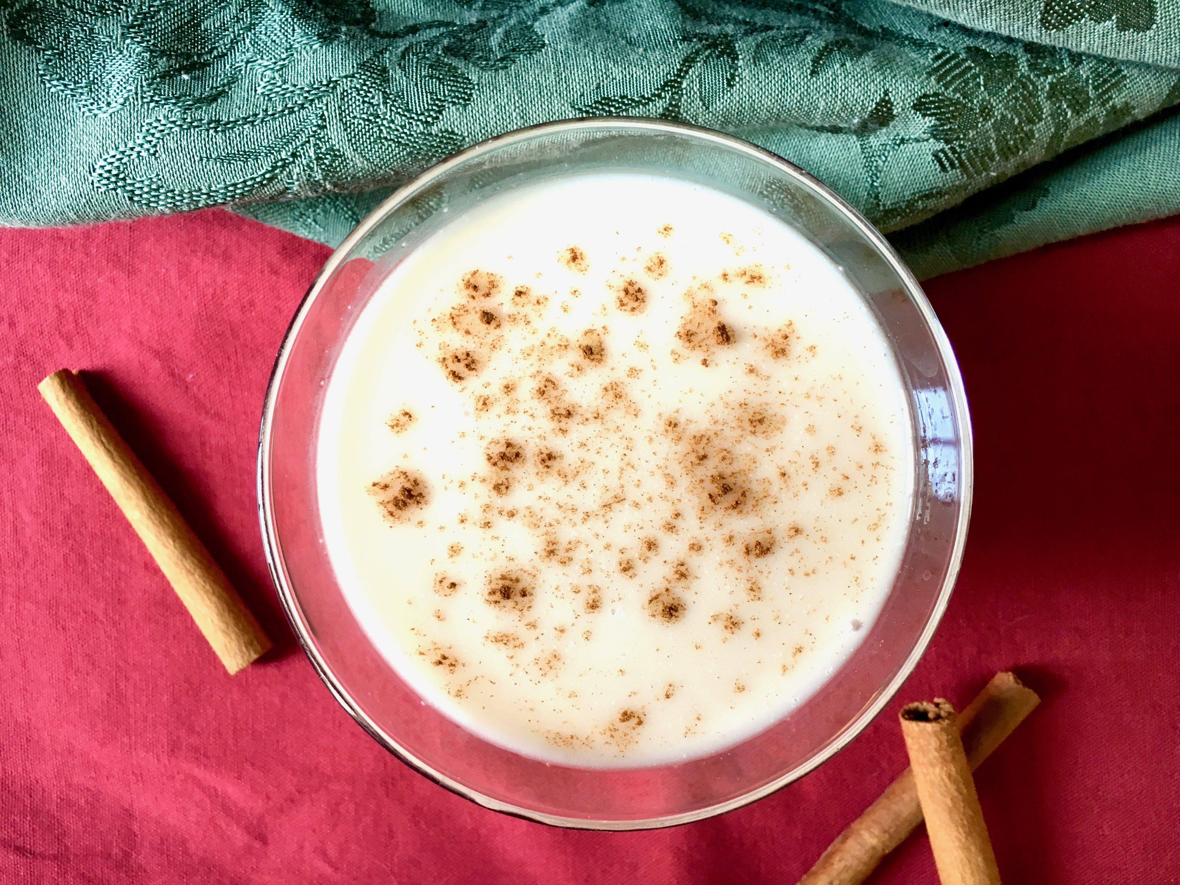 Here's my take on the holiday classic beverage, eggnog. It's my Healthy Homemade Dairy-Free Eggnog Recipe made with coconut milk, organic ingredients and no refined sugar.