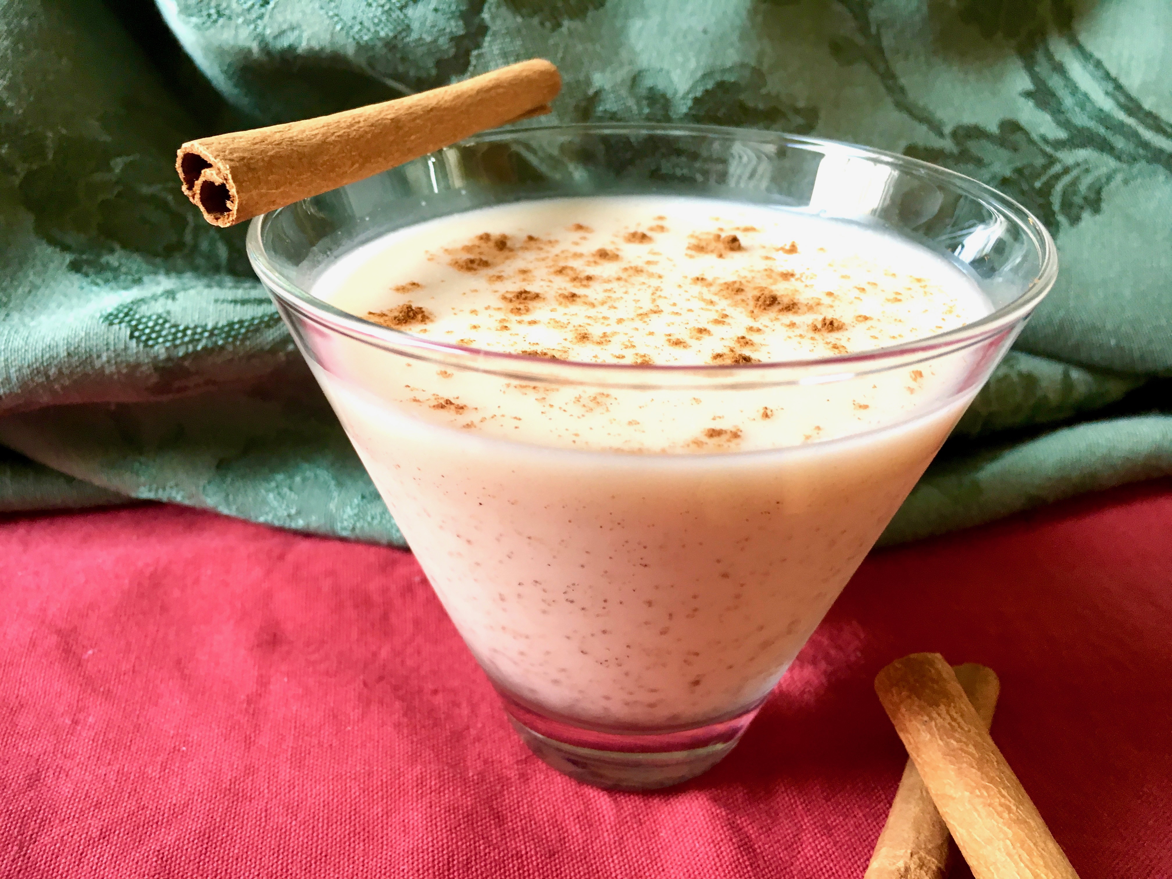 Here's my take on the holiday classic beverage, eggnog. It's my Healthy Homemade Dairy-Free Eggnog Recipe made with coconut milk, organic ingredients and no refined sugar.