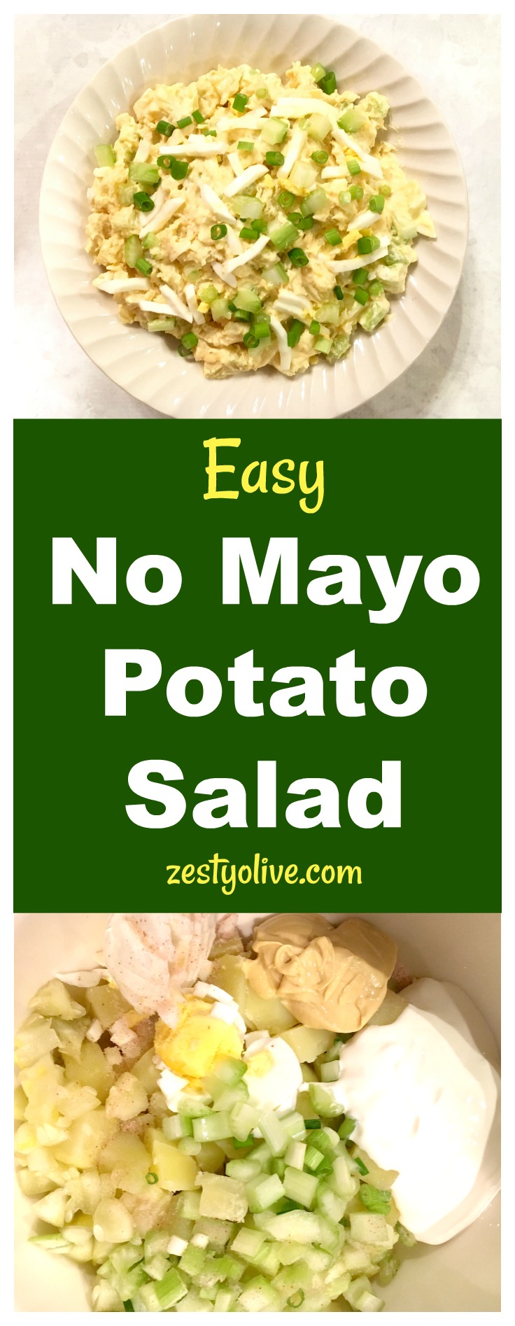 Easy No Mayo Potato Salad Recipe * Zesty Olive Simple, Tasty, and